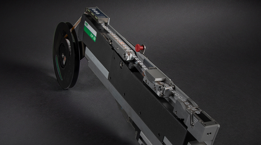 Industrial machine featuring a prominent circular component.